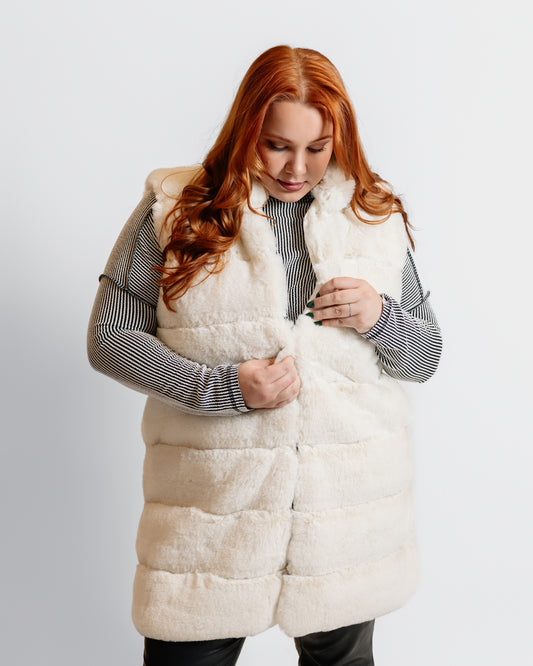 Plush Tiered Fur Vest