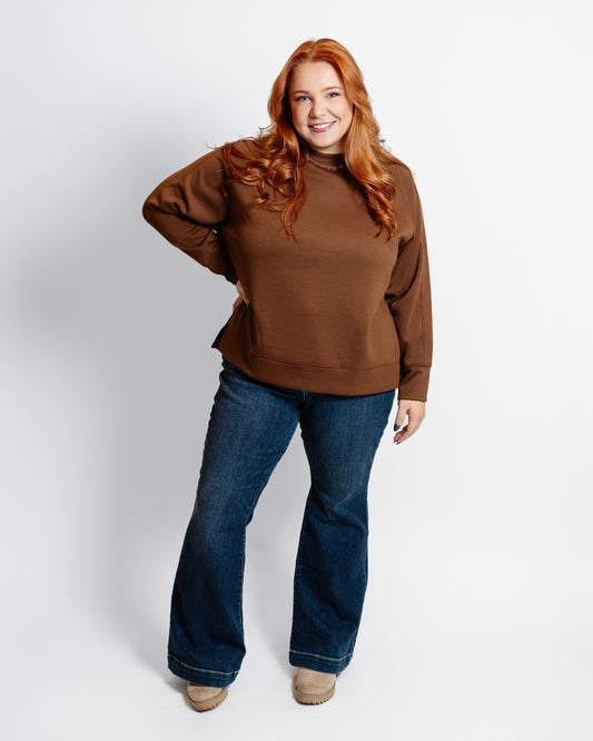 Scuba Pullover with Side Slits