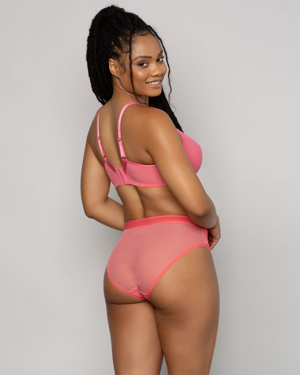 Reba Unlined Mesh Full Coverage Underwire Bra