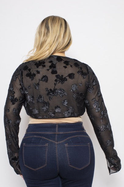 Floral Burnout Shrug