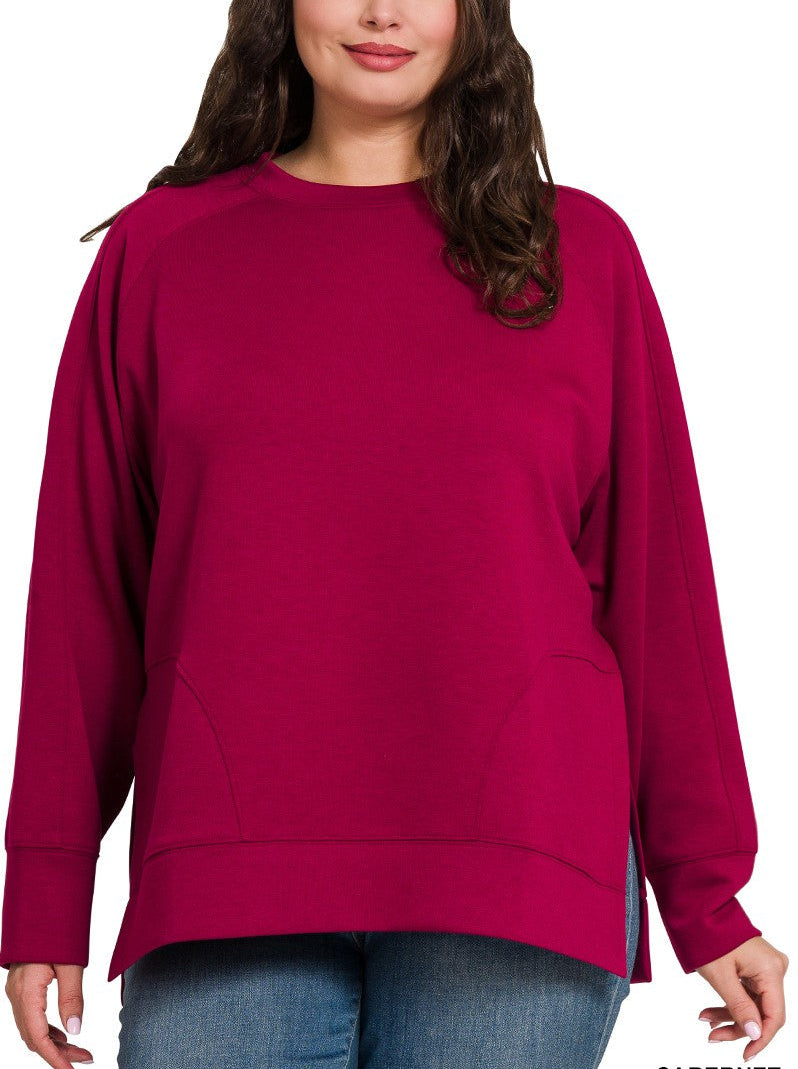 Scuba Pullover with Side Slits