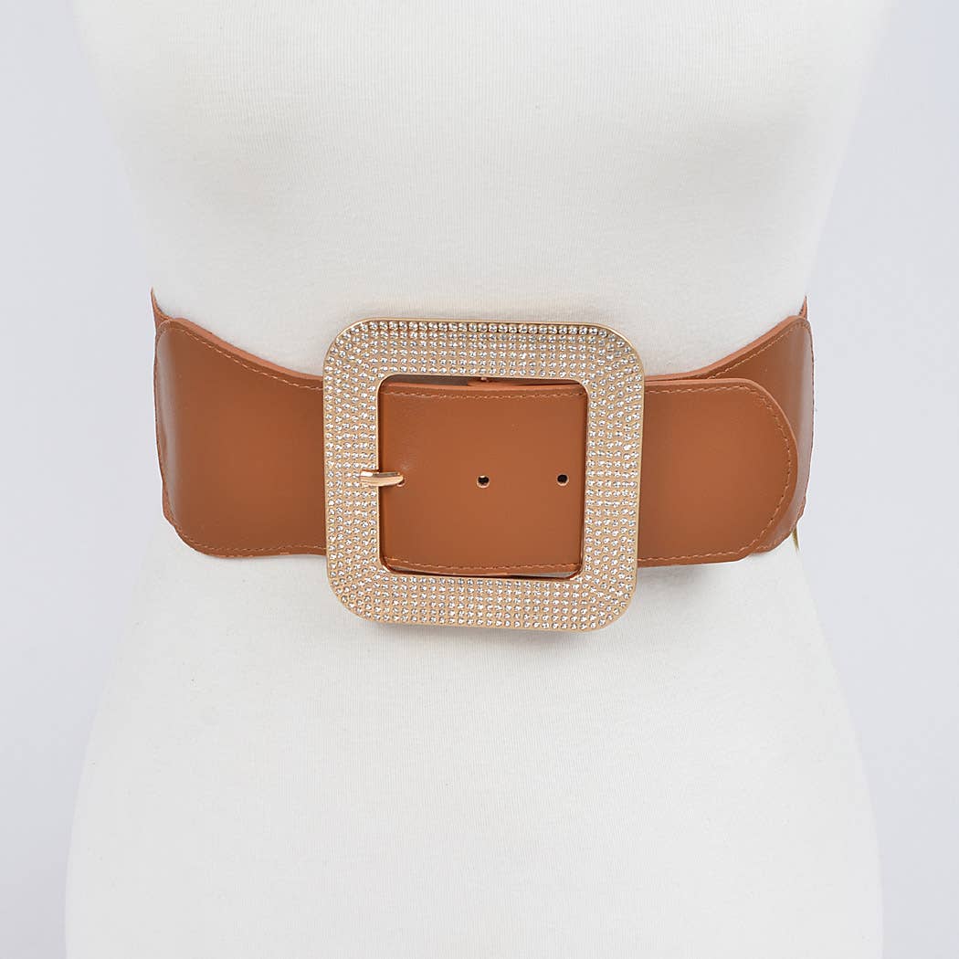 Rhinestone Buckle Belt