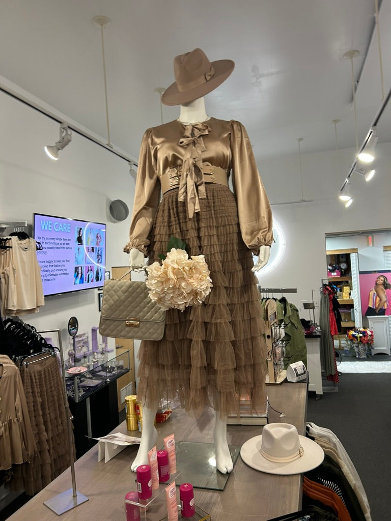 Cascade Tulle Mesh Skirt