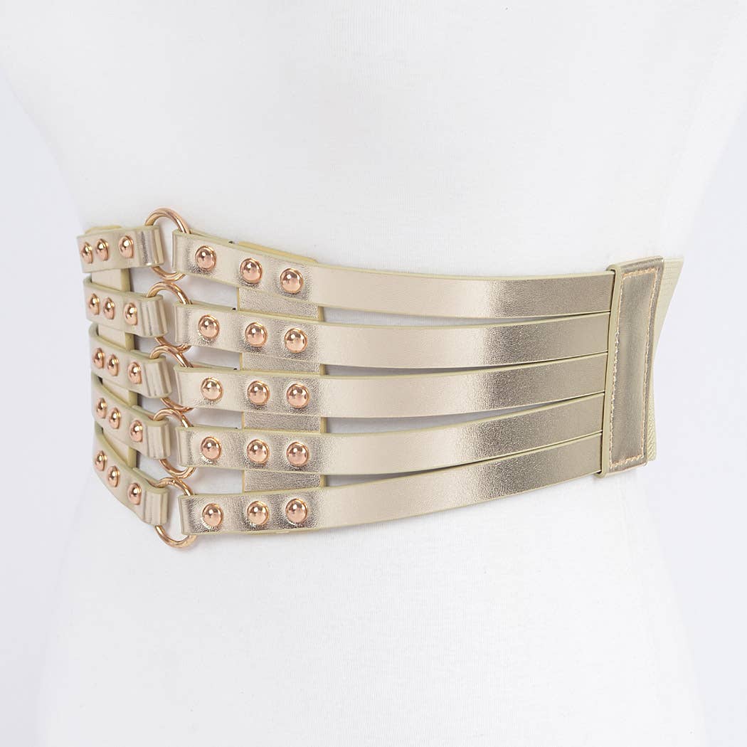 Metallic Rivet Corset Belt