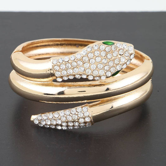 Bejeweled Serpent Cuff