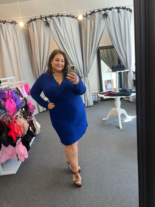 Sapphire Surplice Dress