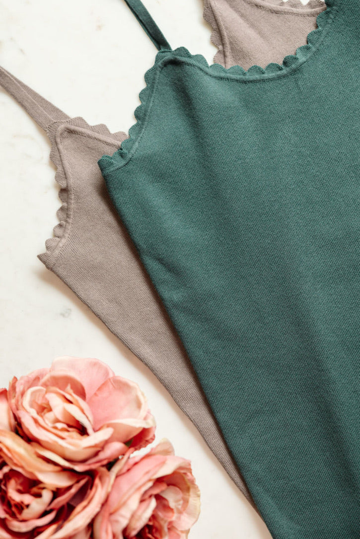 Scalloped Knit Cami