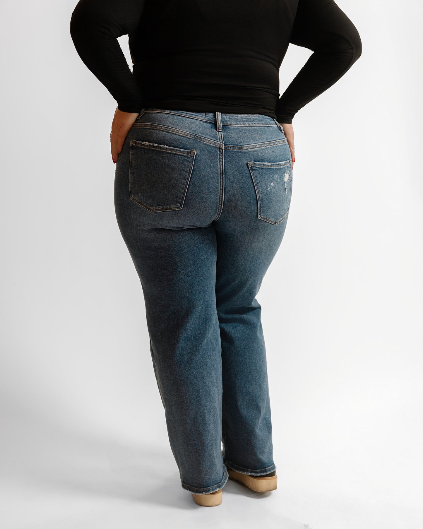 31" Zenana HW Straight Leg Denim