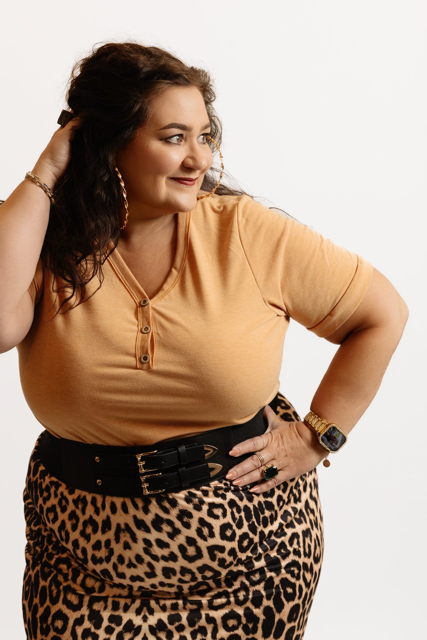 Casual Three Button Tee