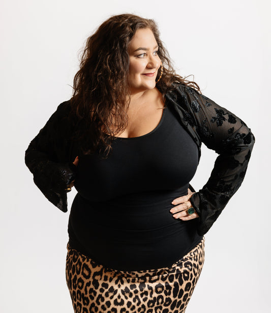 Floral Burnout Shrug