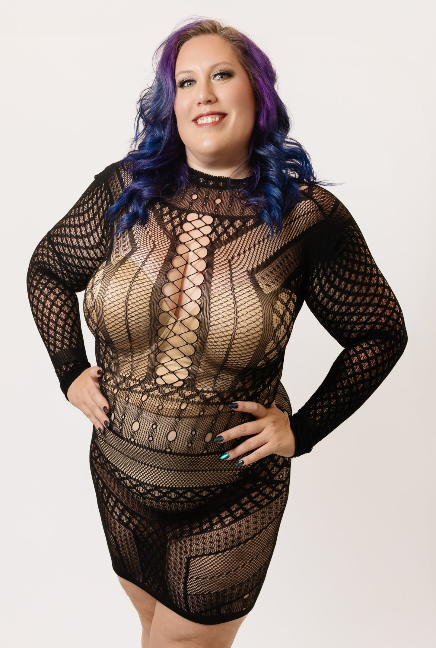Heart Racing Sheer Mini Dress