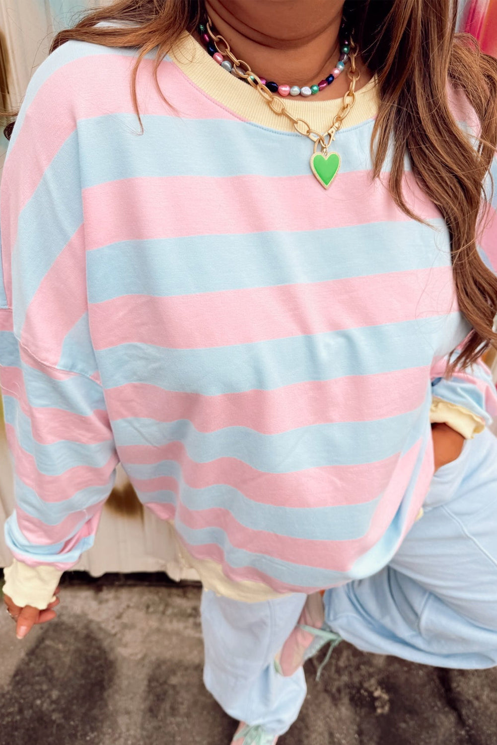 Pastel Striped Sweatshirt