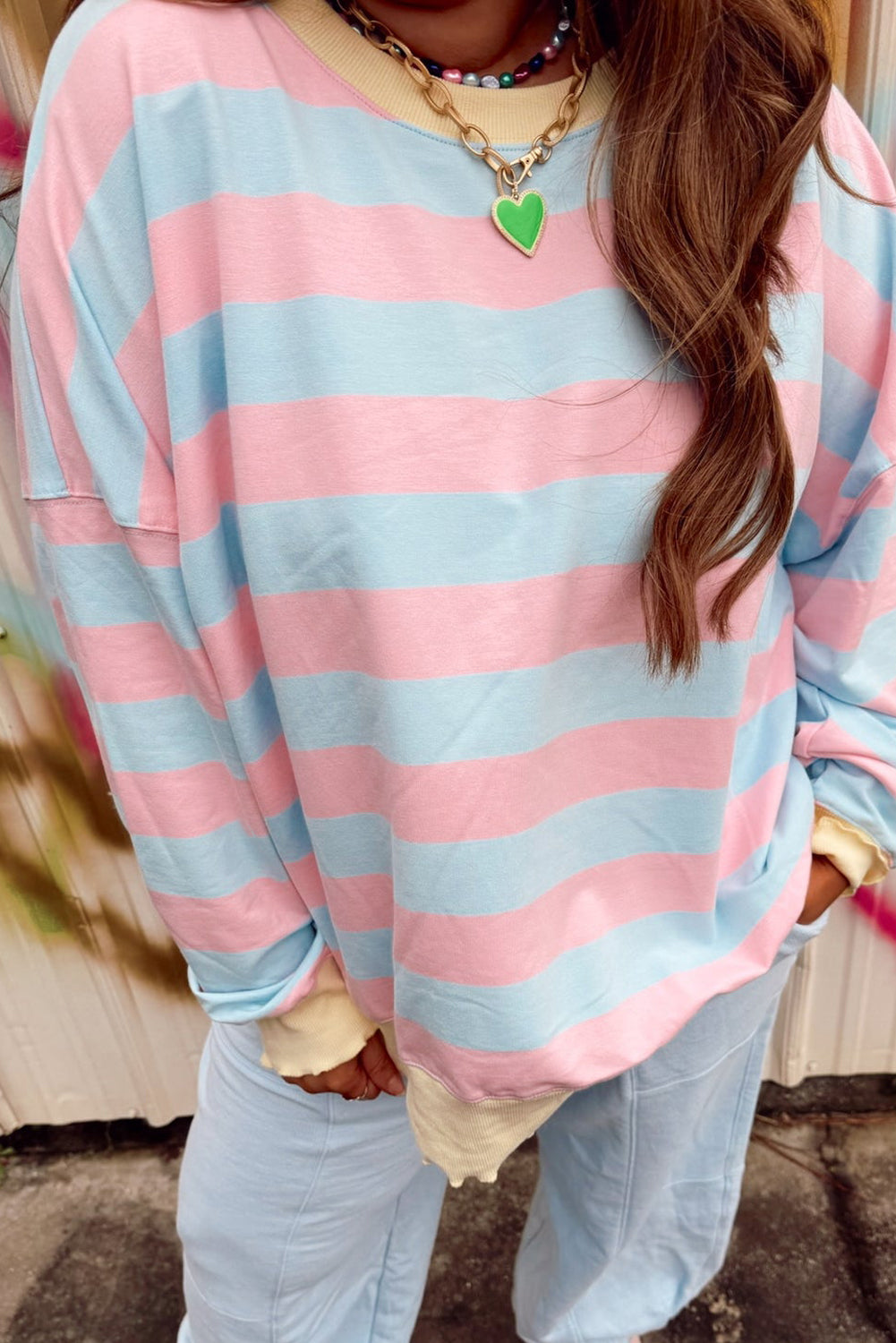 Pastel Striped Sweatshirt