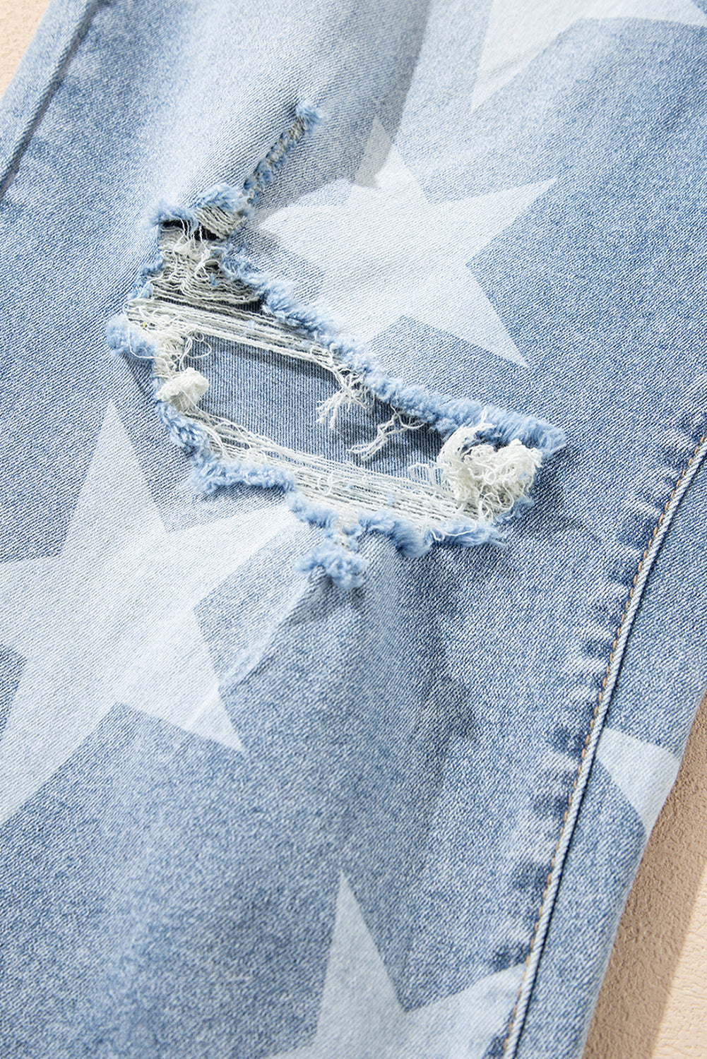 Alamo Button Fly Distressed denim
