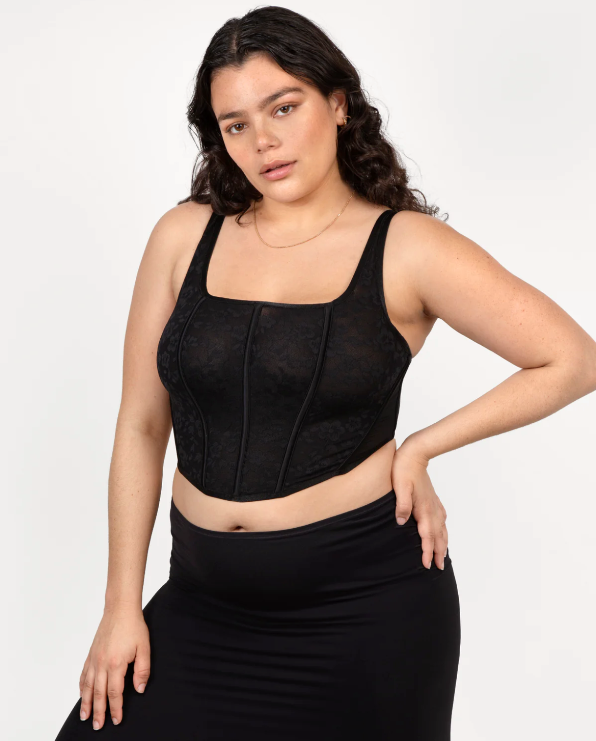 Tess No-Show Lace Bustier Bra
