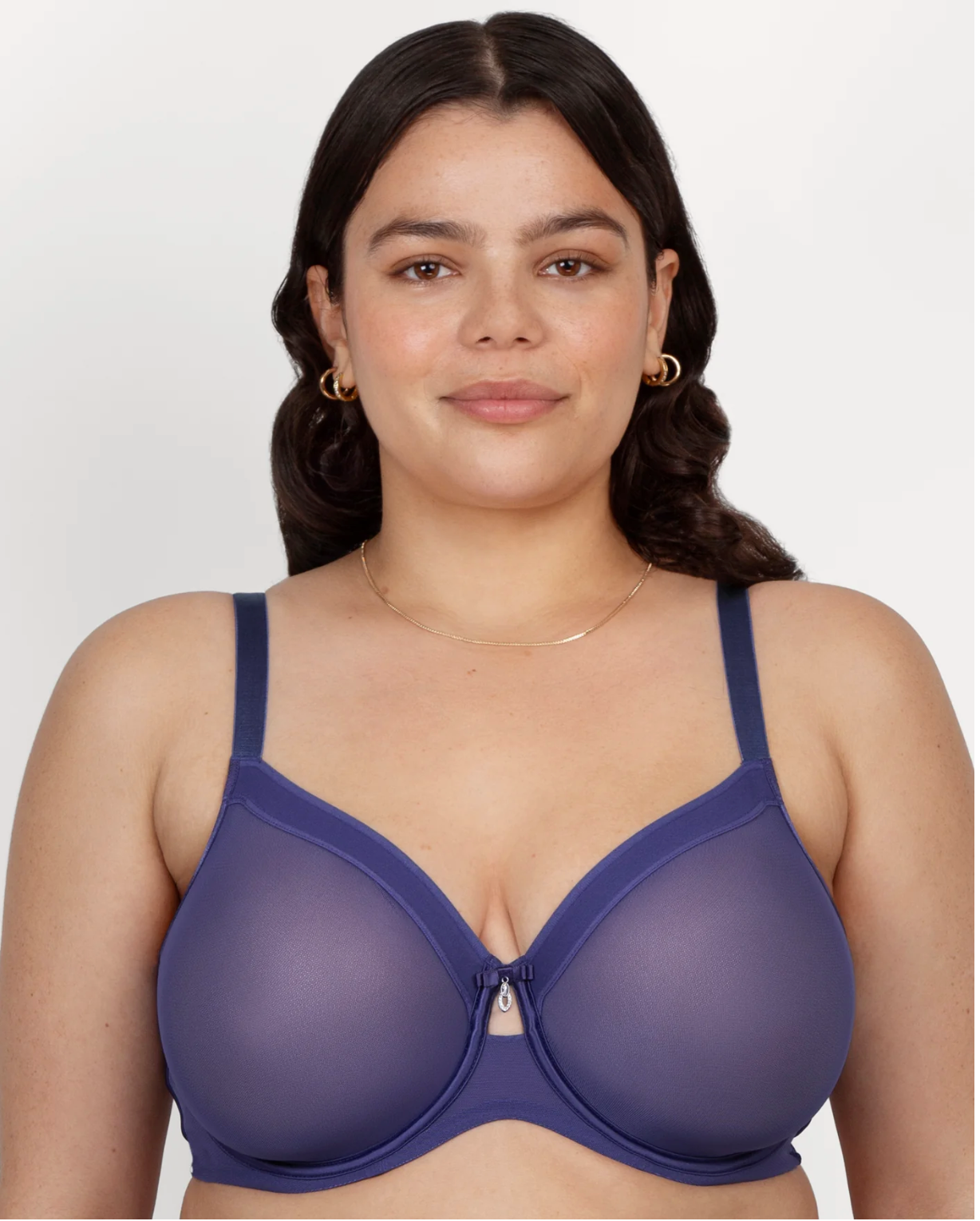 Brooke Unlined Mesh Full Coverage Underwire Bra