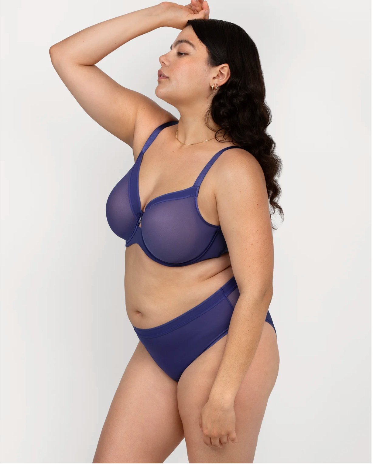 Brooke Unlined Mesh Full Coverage Underwire Bra