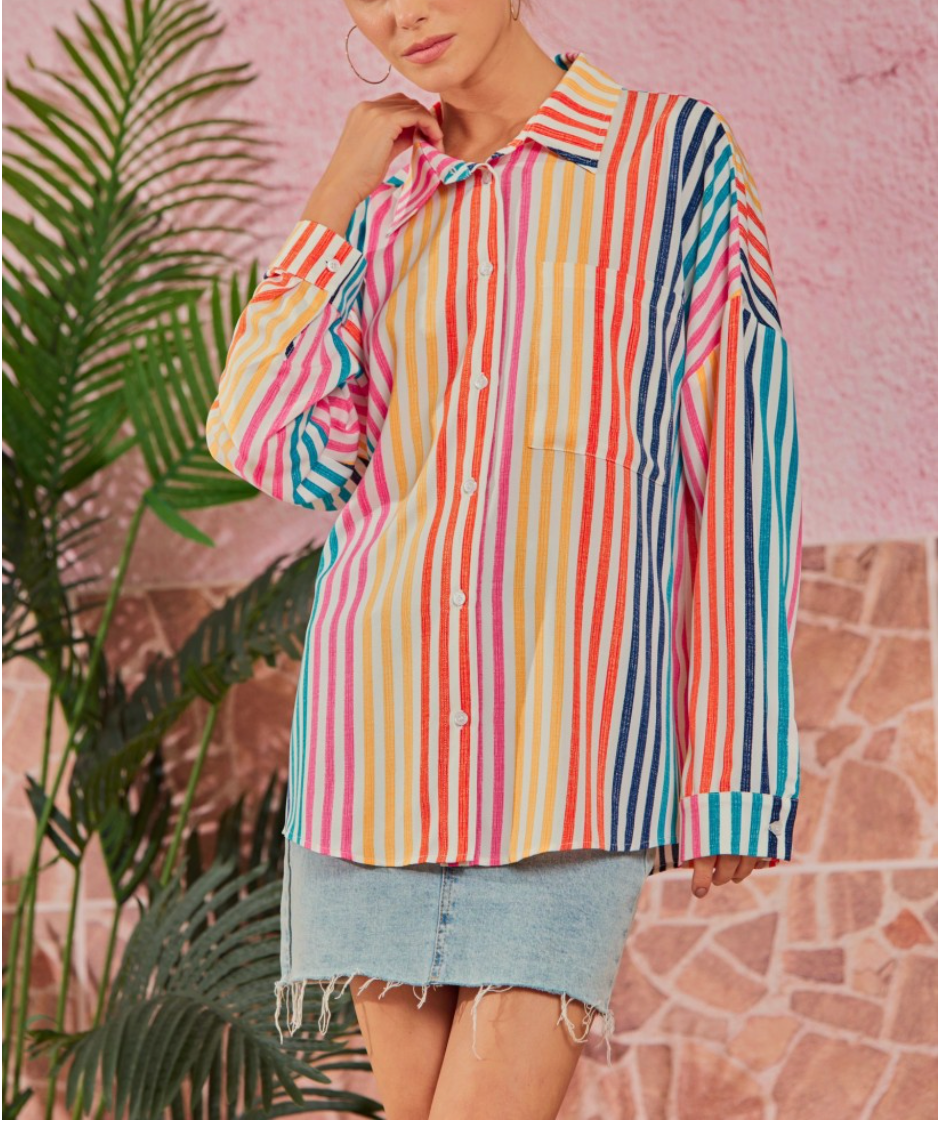 Cheerful Rainbow Blouse