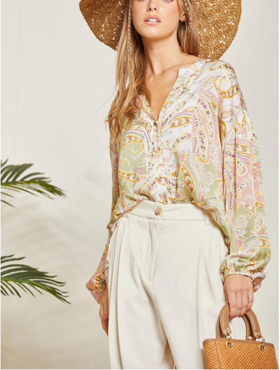 Paisley Floral Blouse
