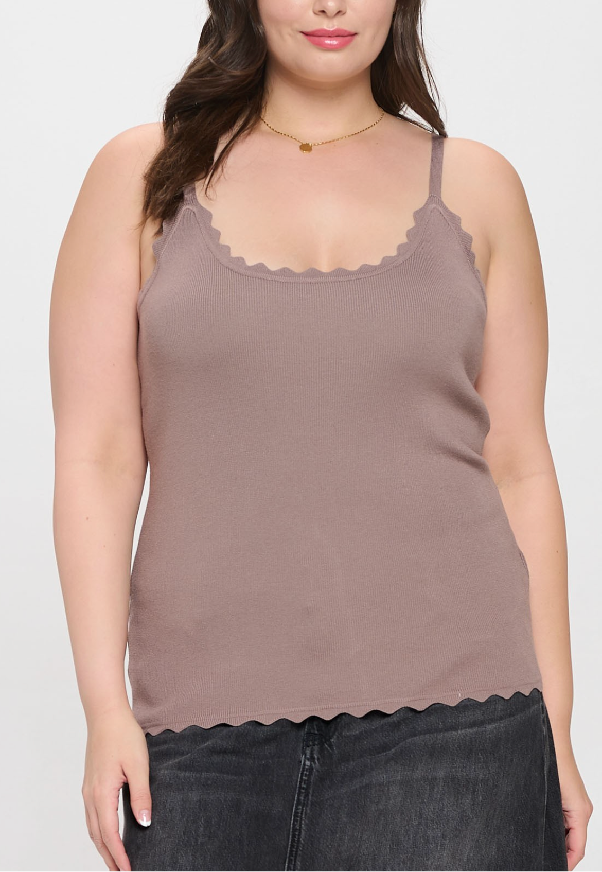 Scalloped Knit Cami
