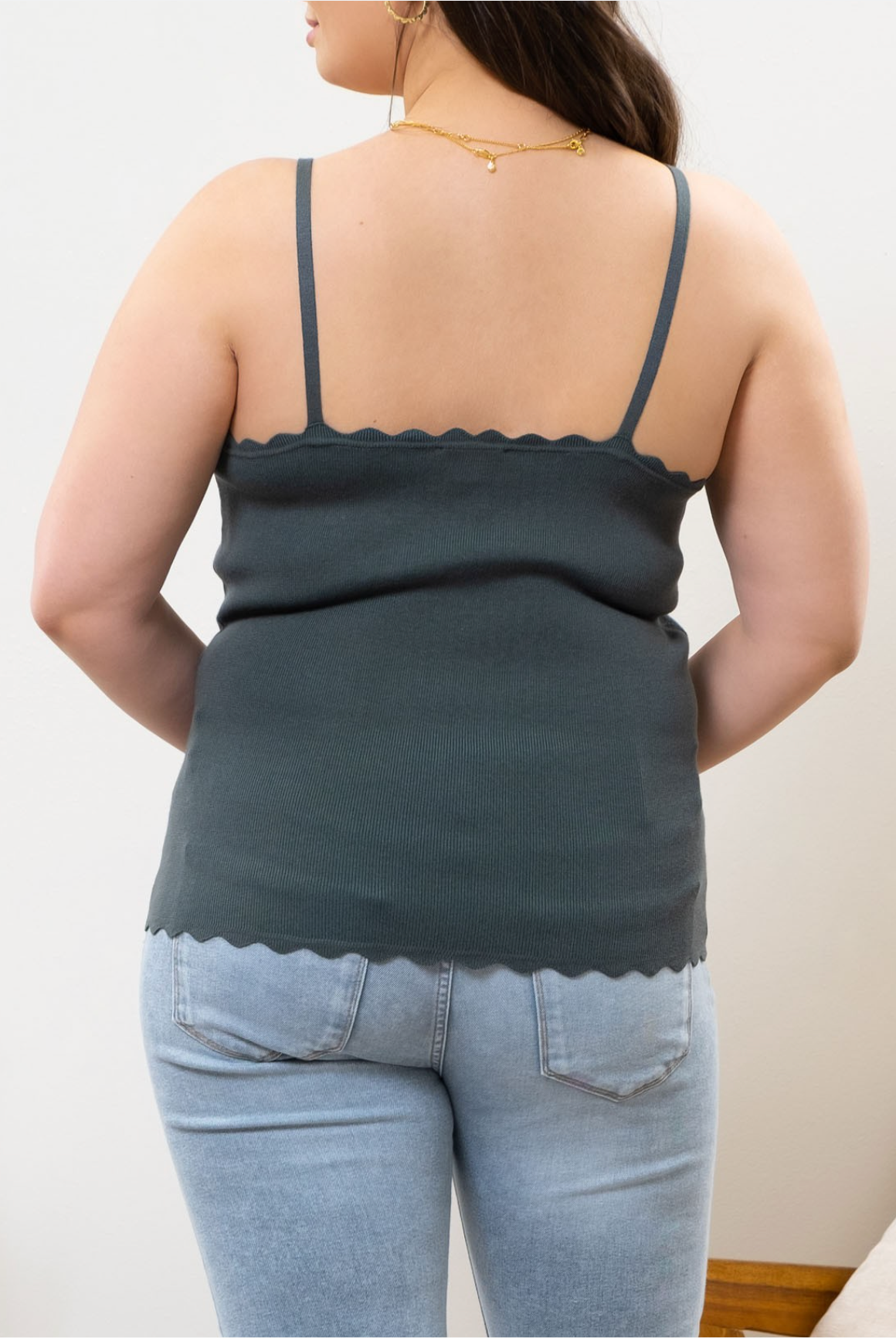 Scalloped Knit Cami