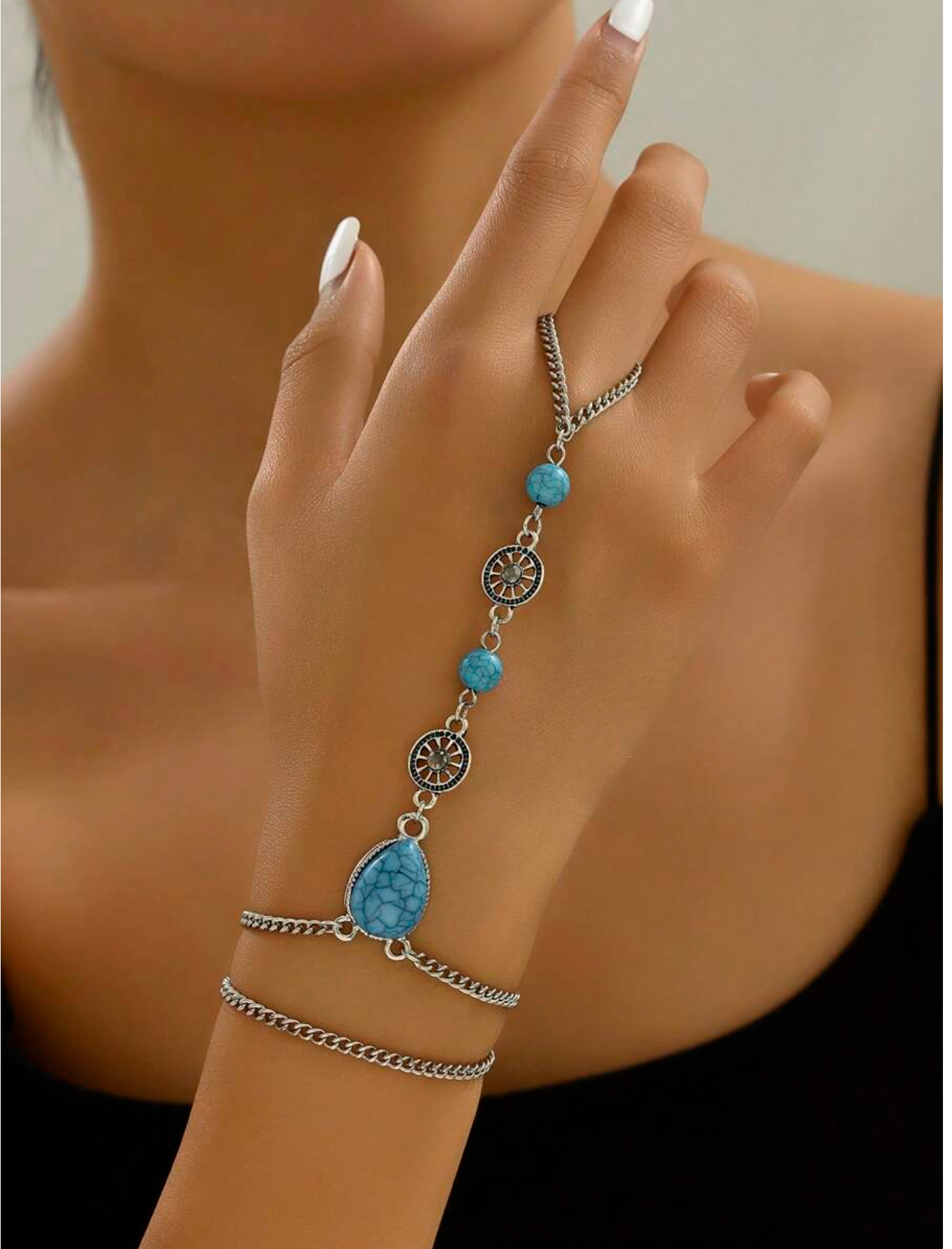 Turquoise Hand Chain