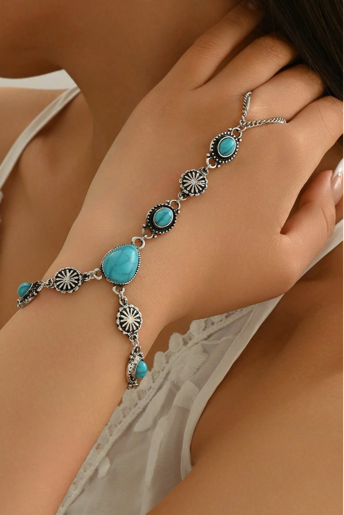 Turquoise Hand Chain