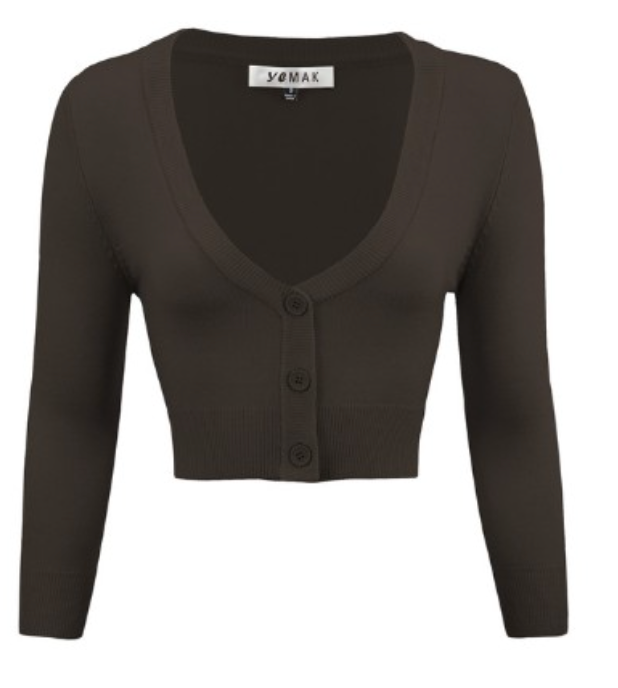 Three Button Cropped Cardi