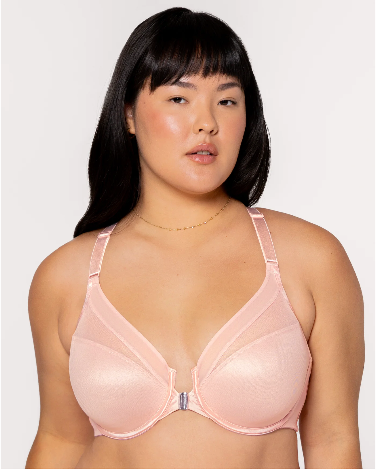 Katie Mesh Front-Close Racerback T-Shirt Bra