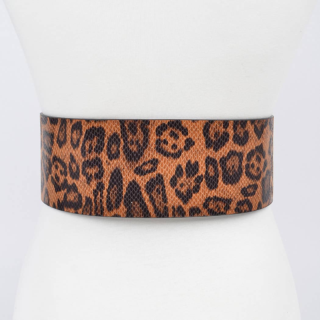 Wide Leopard Belt