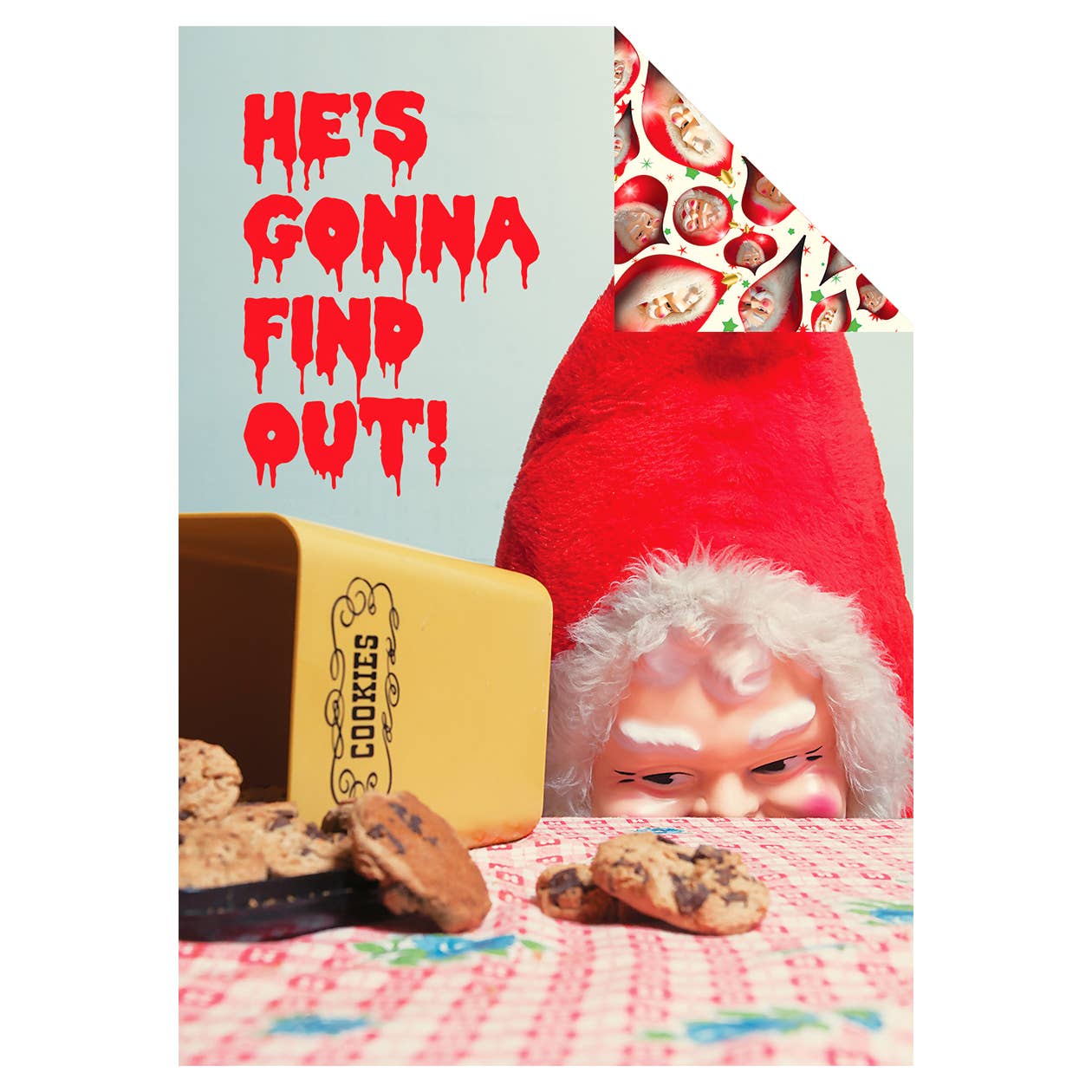 Creepy Santa Gift Wrapping Paper Set