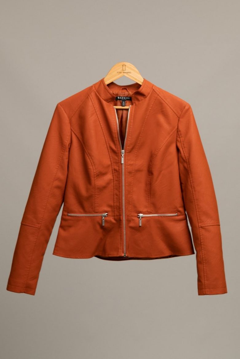 Cognac Peplum Jacket