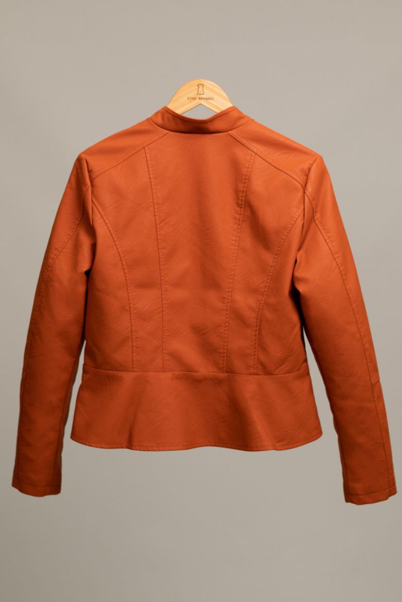 Cognac Peplum Jacket