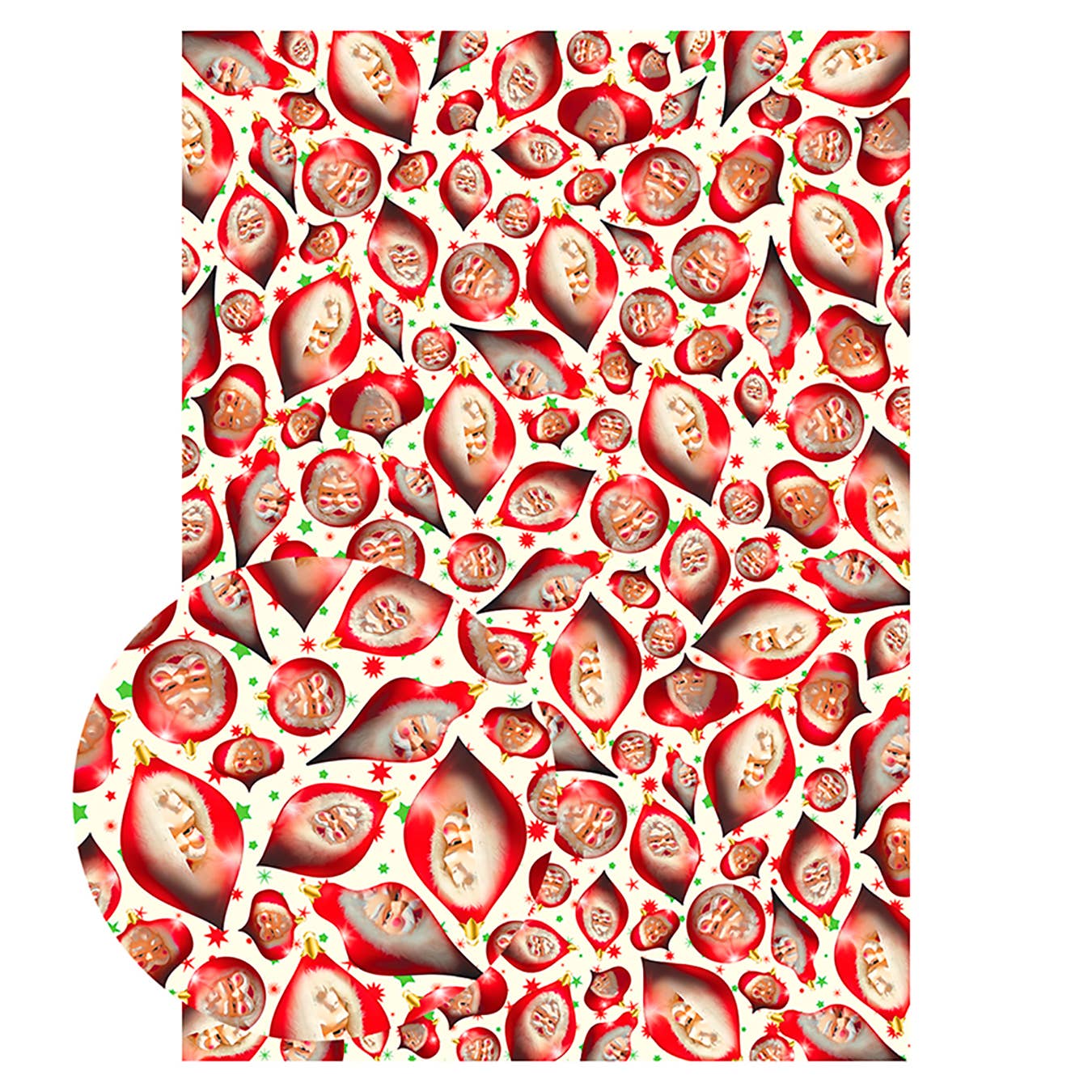 Creepy Santa Gift Wrapping Paper Set