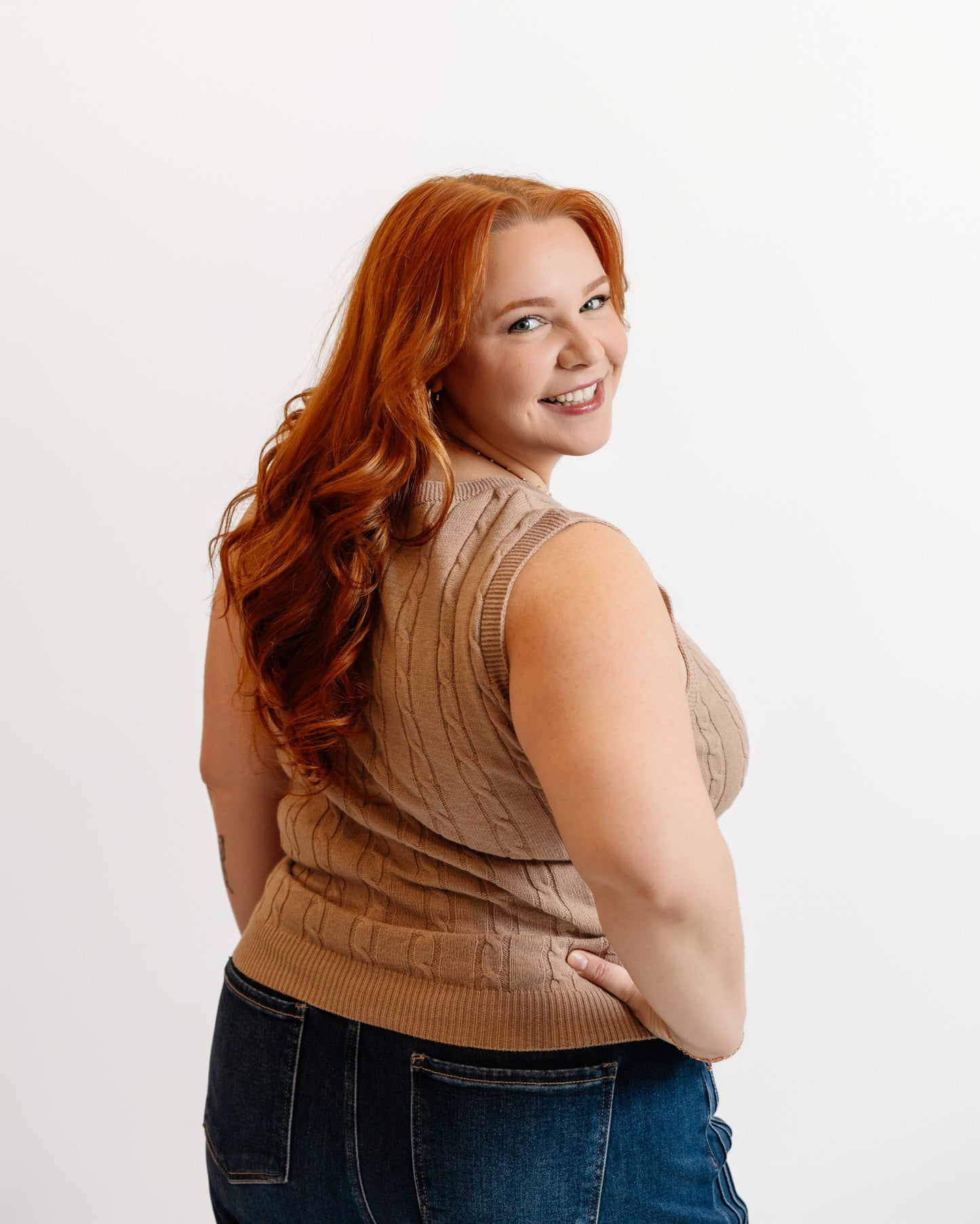 Cable Knit Sweater Vest