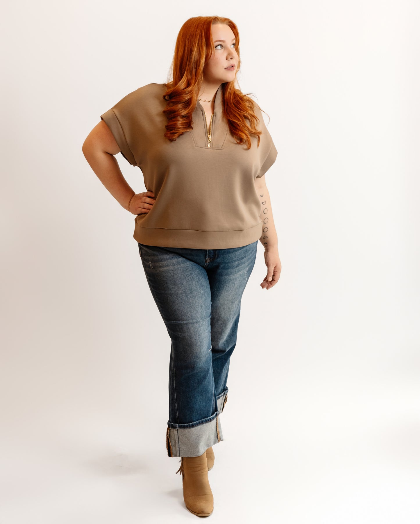 Half Zip Scuba Sweatshirt