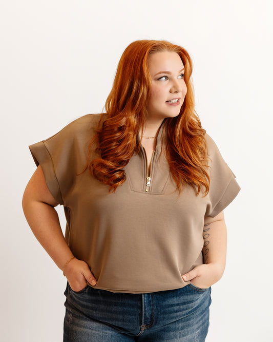 Half Zip Scuba Sweatshirt