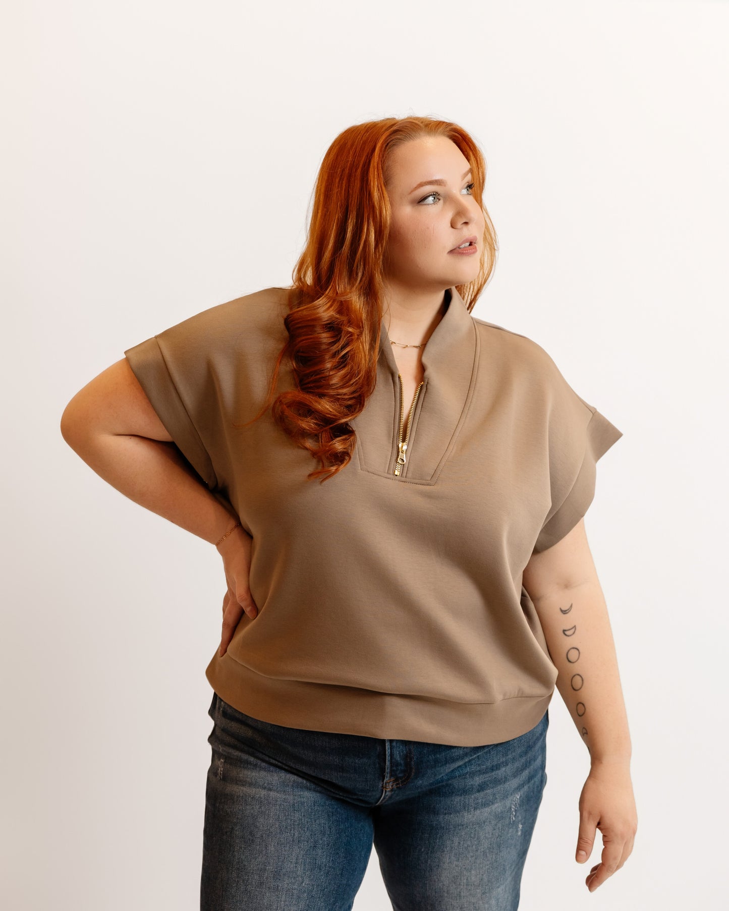 Half Zip Scuba Sweatshirt