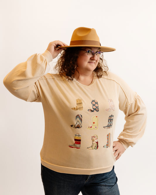 Western Boots Pullover