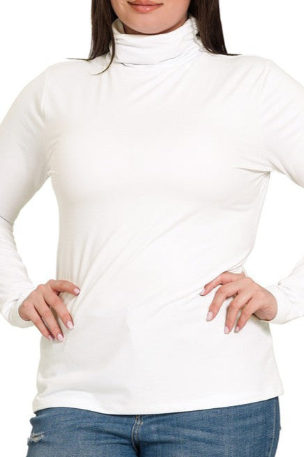Microfiber Mock Neck