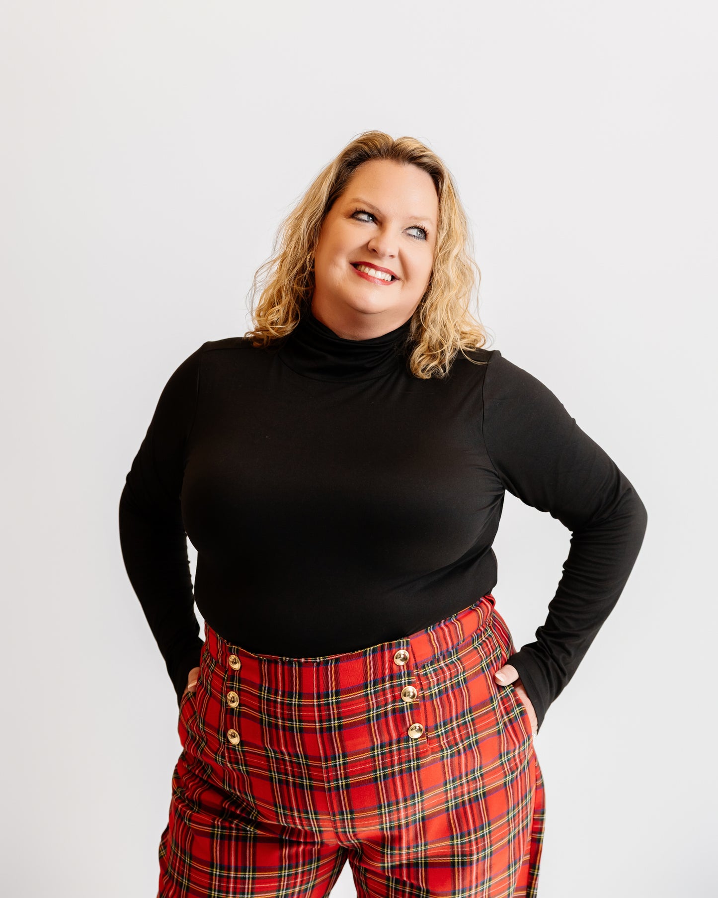 Plaid Wide Leg Sailor Pants