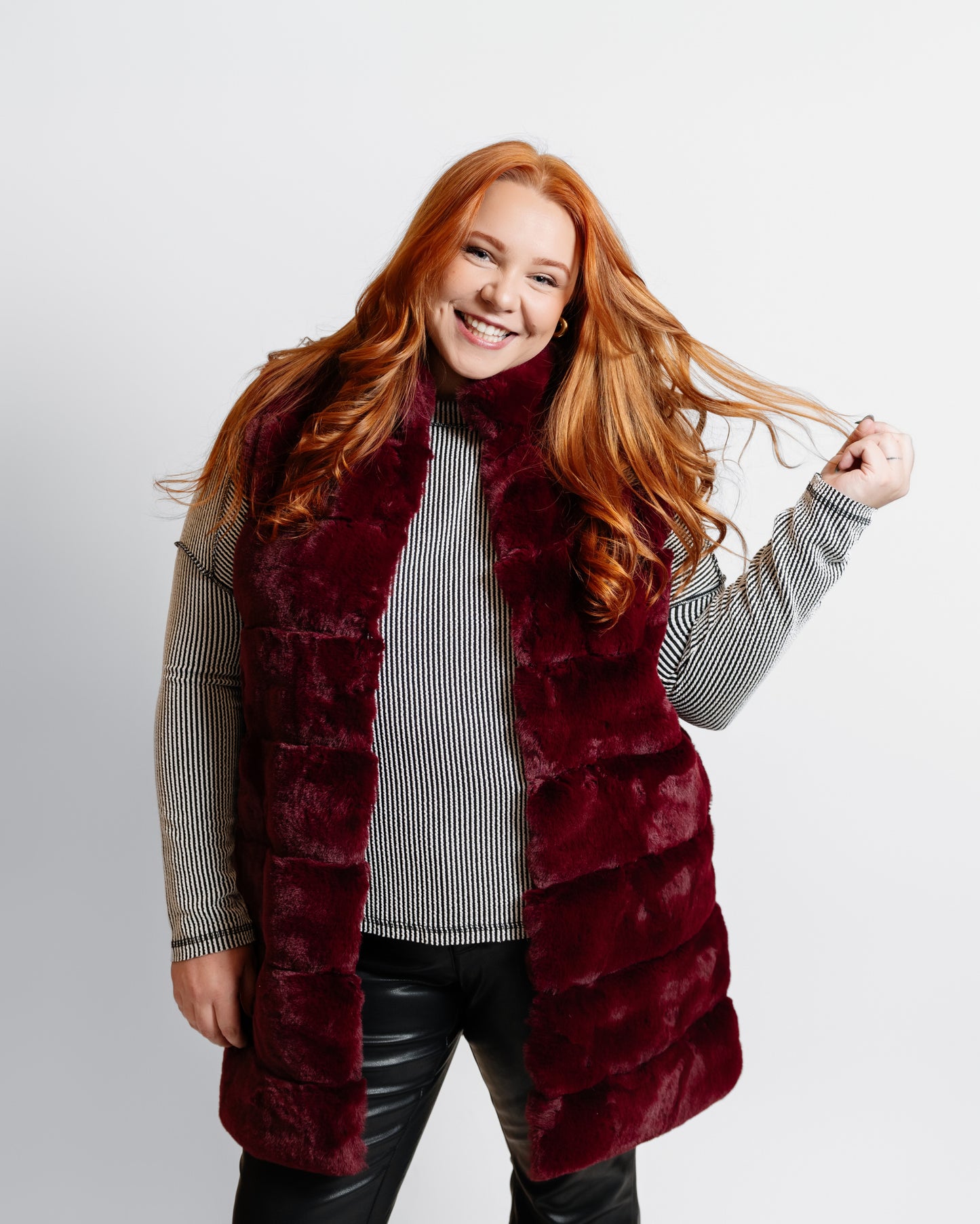 Plush Tiered Fur Vest