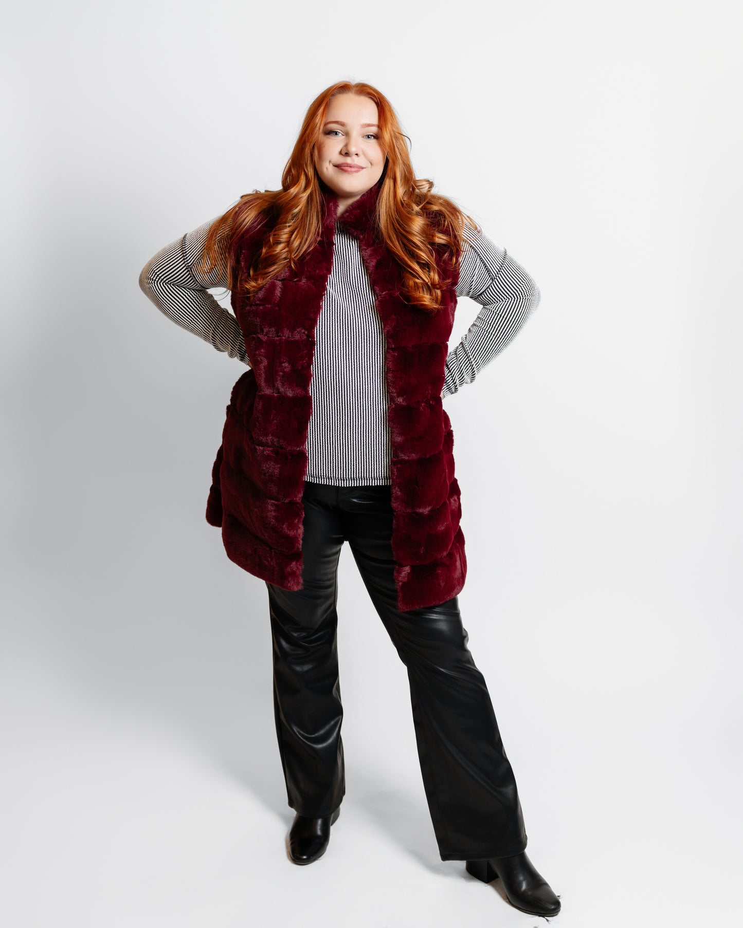 Plush Tiered Fur Vest