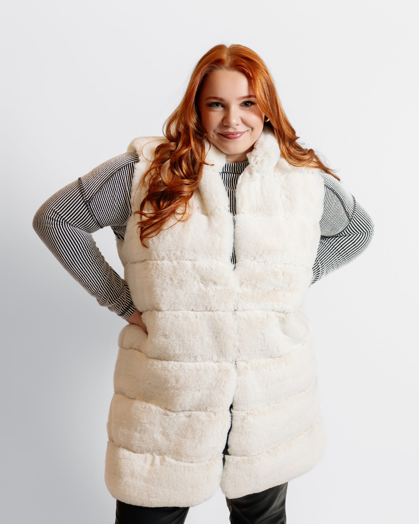 Plush Tiered Fur Vest