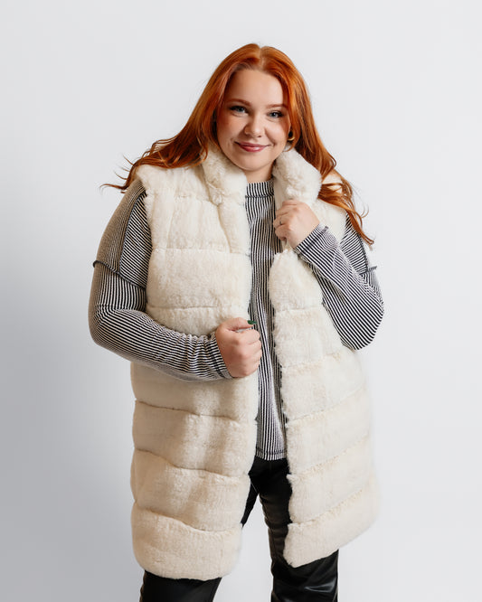 Plush Tiered Fur Vest