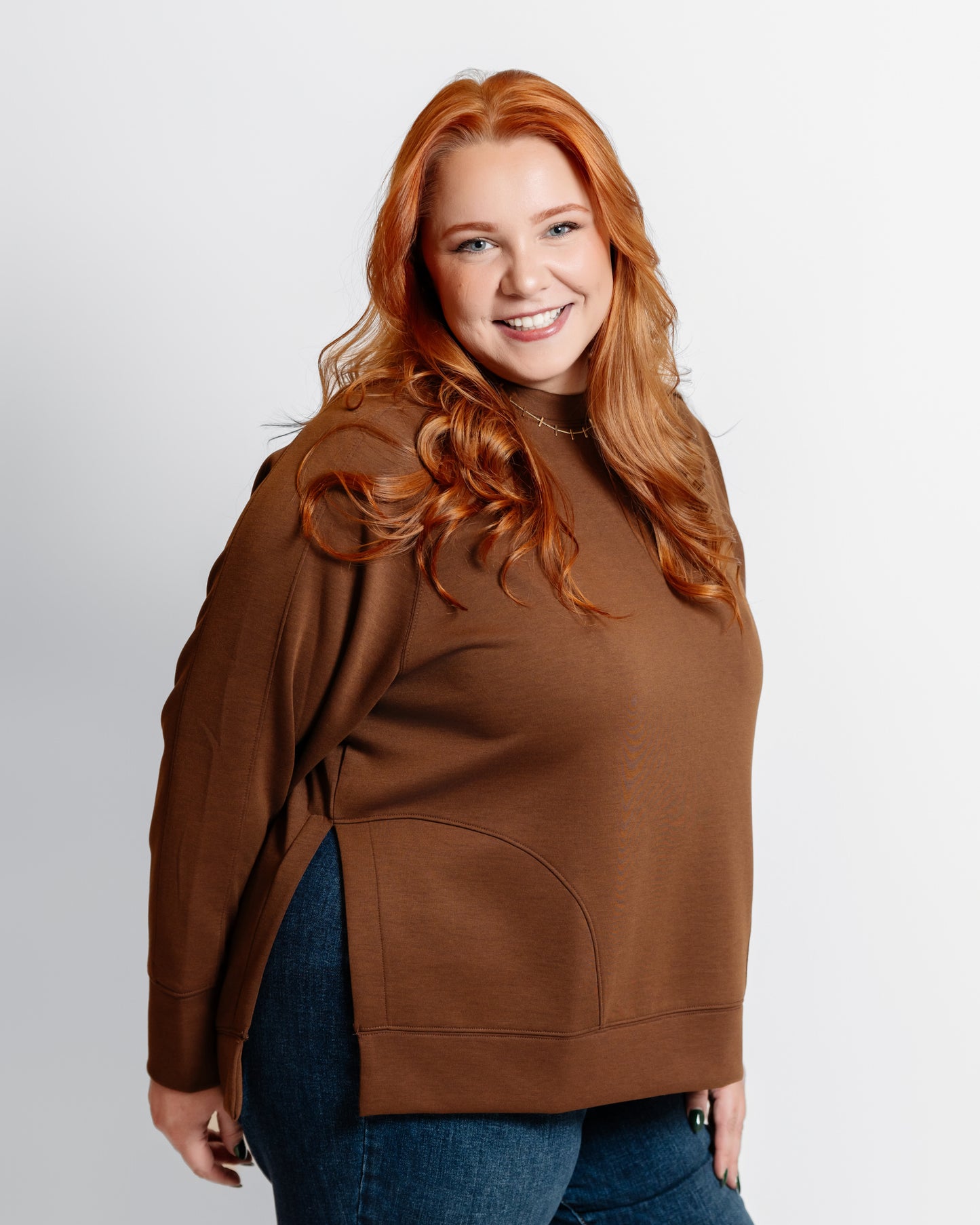 Scuba Pullover with Side Slits