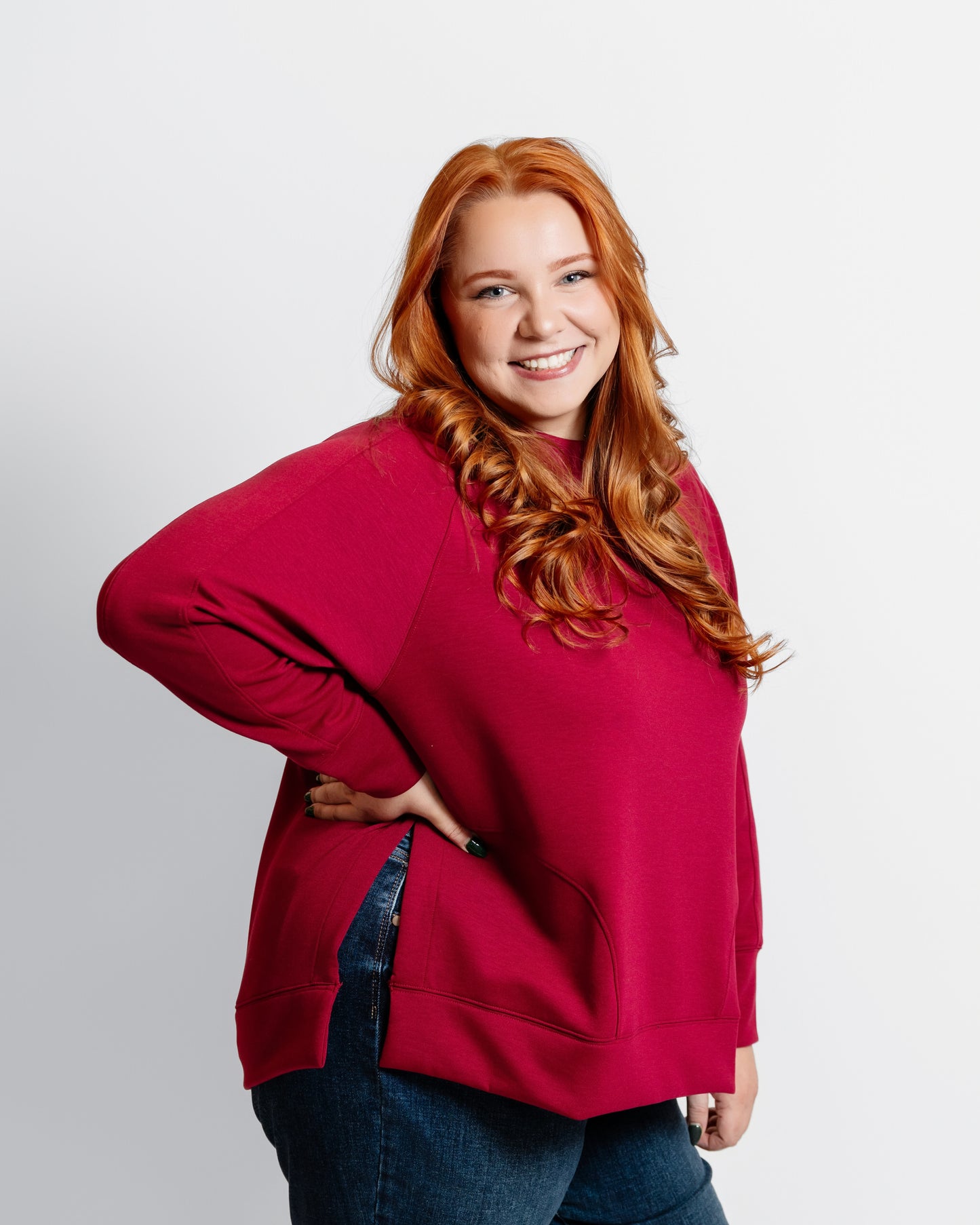 Scuba Pullover with Side Slits