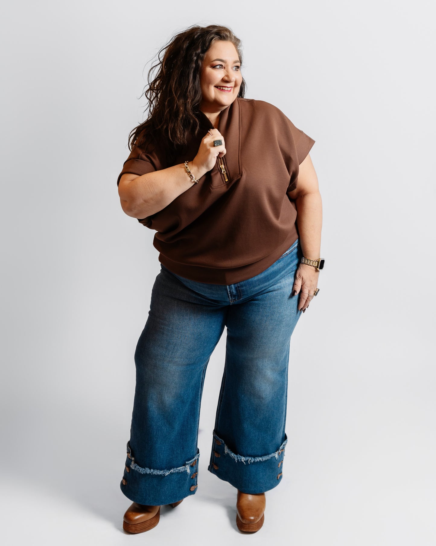 Half Zip Scuba Sweatshirt