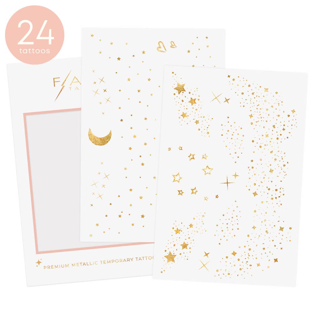 Pixie Dust Gold Freckle Face Tattoo Pack