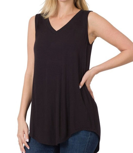 Luxe V Neck Sleeveless Tank